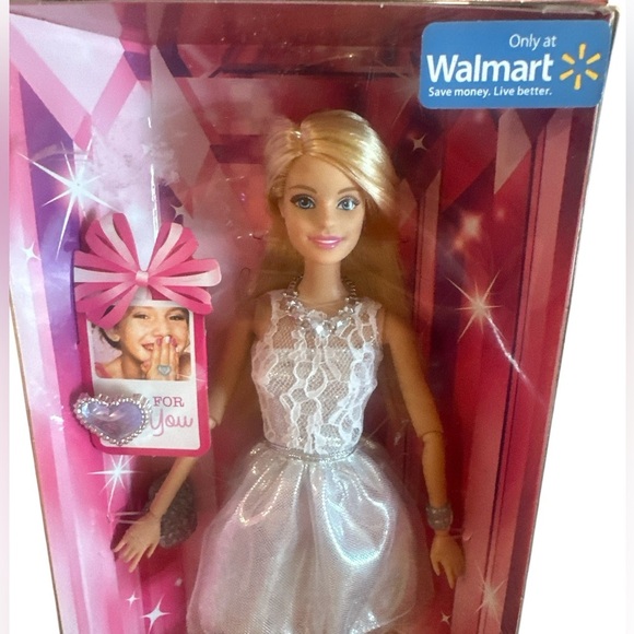 Mattel Barbie April Diamond Birthstone Walmart Exclusive 2014 Silver Dress - Picture 2 of 10